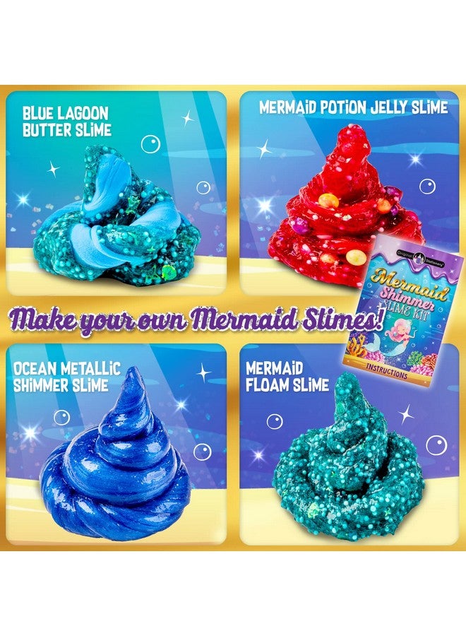 Mermaid Shimmer Slime Kit For Girls, Mythical Slime Pack To Make Shimmery Glow In The Dark Slime, Fun Xmas Mermaid Gifts For Girls