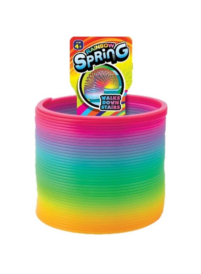 Big Magic Rainbow Color Spring Pack (2 Units) Original Plastic Spring Fidget Toy | Kids Coiltoy For Girls & Boys | Colorful Neon Color Sensory Vintage Toys 1702 2A