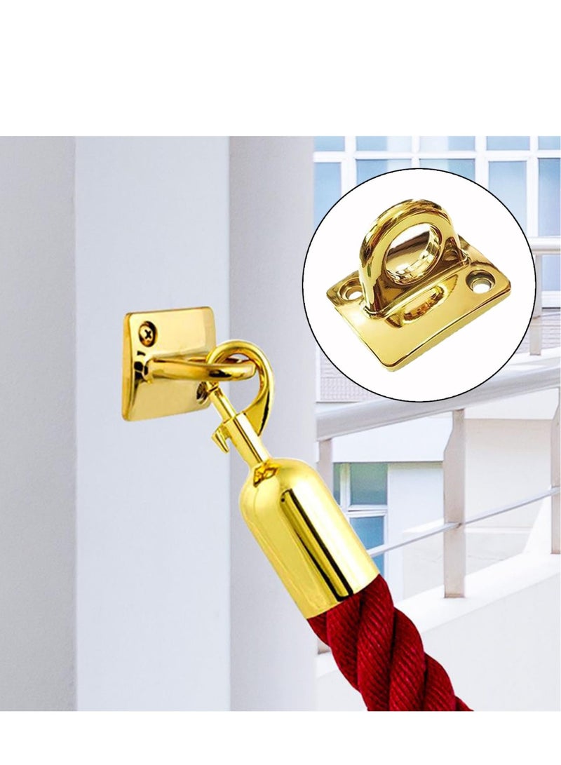 Gold Circle Hooks for Wall Plate Hanging, 2 Pack Crowd Control Stanchions with Safety Barriers for VIP Events