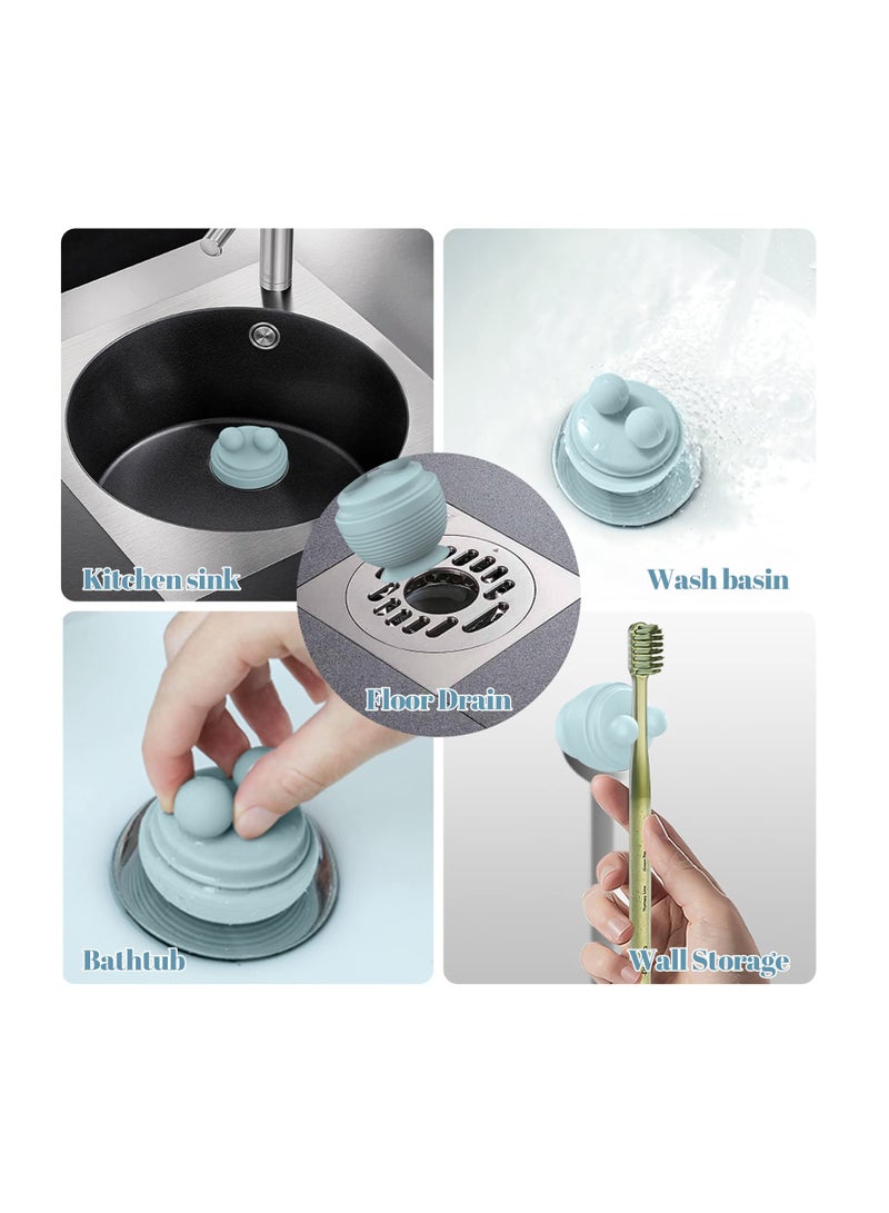 Universal Silicone Drain Stopper Set for Kitchen Bathtub and Sink 2 Pcs Durable and Easy to Use