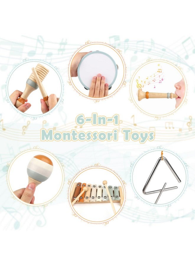 Baby Musical Instruments, Montessori Toys For 1 Year Old, Musical Toys For Toddlers 1 3 With Modern Boho Xylophone For Kids Preschool Educational Birthday Gift