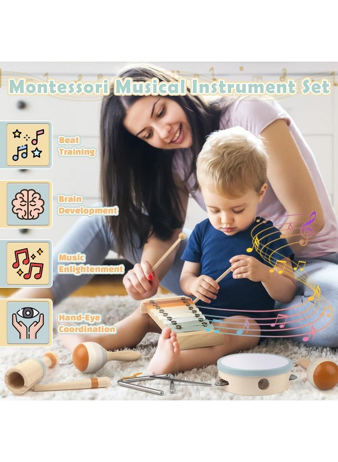 Baby Musical Instruments, Montessori Toys For 1 Year Old, Musical Toys For Toddlers 1 3 With Modern Boho Xylophone For Kids Preschool Educational Birthday Gift