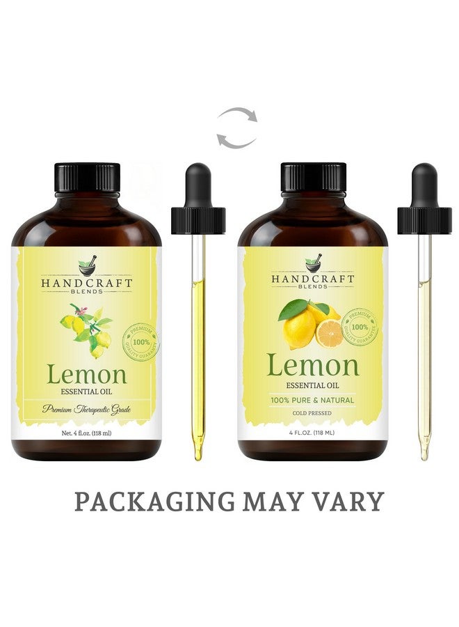 Lemon Essential Oil Huge 4 Fl Oz 100% Pure And Natural Premium Grade With Glass Dropper