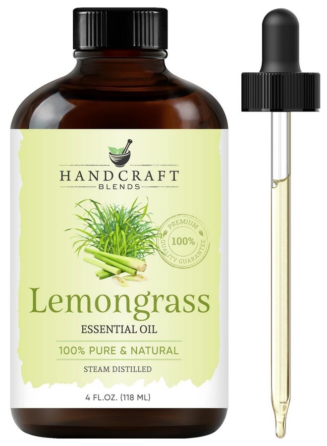 Lemongrass Essential Oil Huge 4 Fl Oz 100% Pure And Natural Premium Grade With Glass Dropper