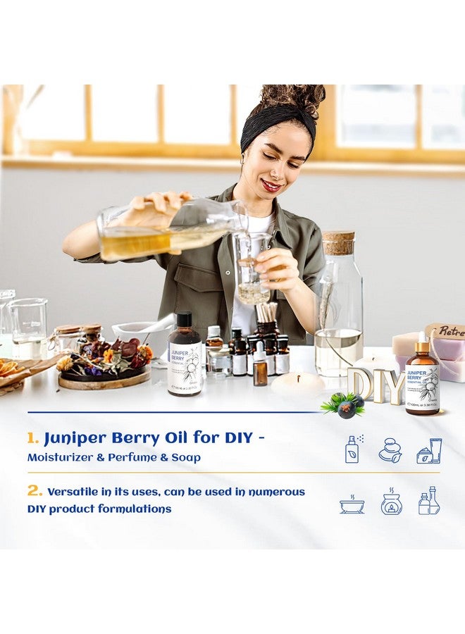 Juniper Berry Essential Oil,100% Pure Natural Undiluted Premium 3.38 Fl Oz