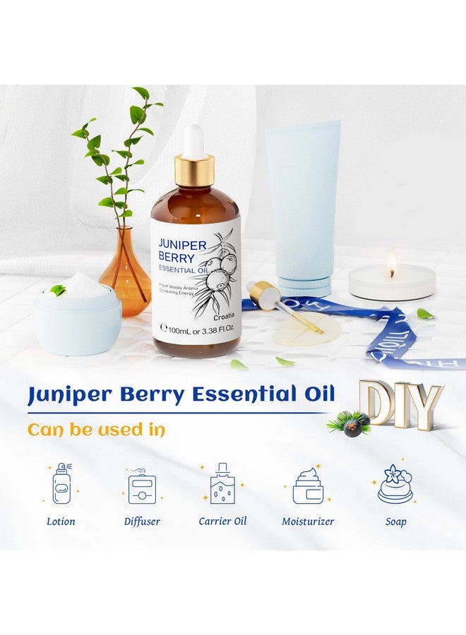 Juniper Berry Essential Oil,100% Pure Natural Undiluted Premium 3.38 Fl Oz