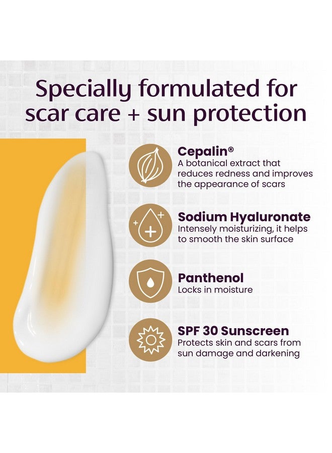 Scar Cream Plus Spf 30, Sunscreen, Protects From Sun Damage, Reduces The Appearance Of Scars, 0.7 Ounce, 20 Grams (Packaging May Vary)