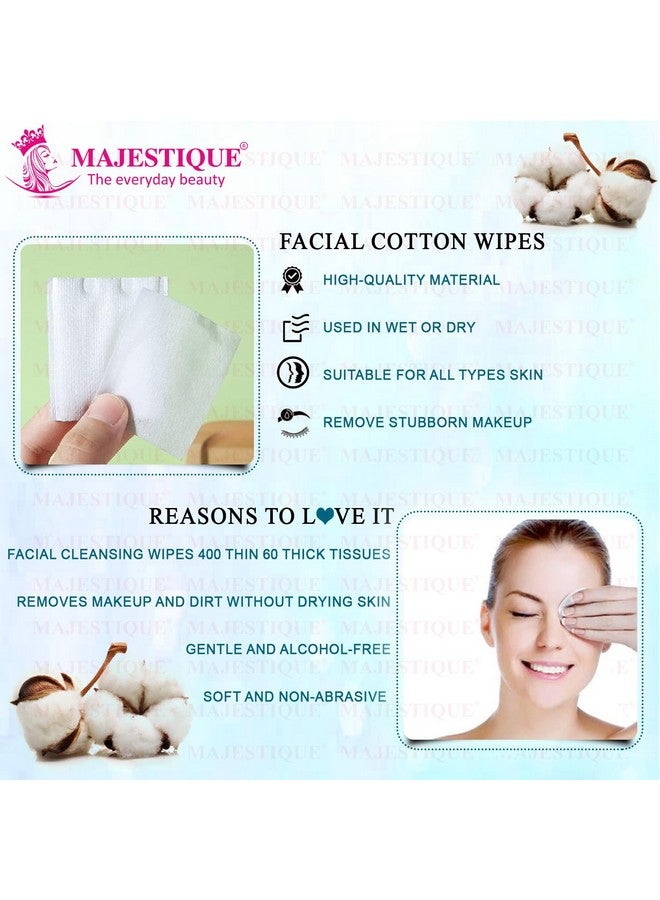 Cotton Face Pads, Makeup Removing Cotton Wipes With Soft Touch For Eye, Face Cleansing Tissues, Pure Cotton Pad, Multifunctional, Cotton Pads For Face Toner 460 Count / 1 Box