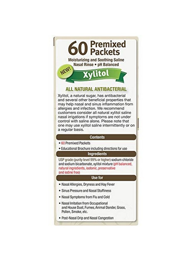 Sinus Rinse Premixed Refill Packets With Xylitol, 60Ct.