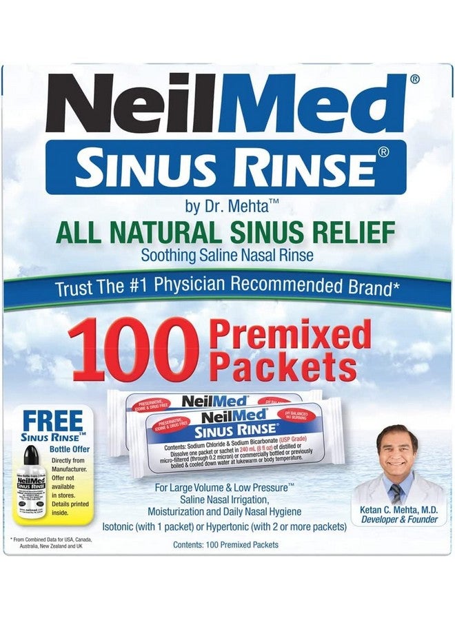 Sinus Rinse Nasal Rinse Refill Kit 100 Per Box