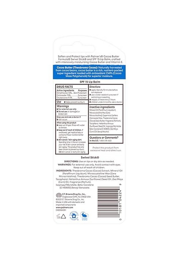 Cocoa Butter Formula Ultimate Moisture Kit, Swivel Stick & Lip Balm With Vitamin E, Hydrates Dry, Cracked Lips And Dry Skin Patches (Pack Of 2)