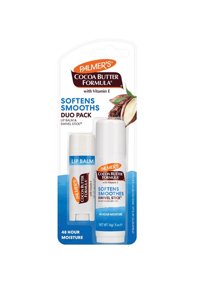 Cocoa Butter Formula Ultimate Moisture Kit, Swivel Stick & Lip Balm With Vitamin E, Hydrates Dry, Cracked Lips And Dry Skin Patches (Pack Of 2)