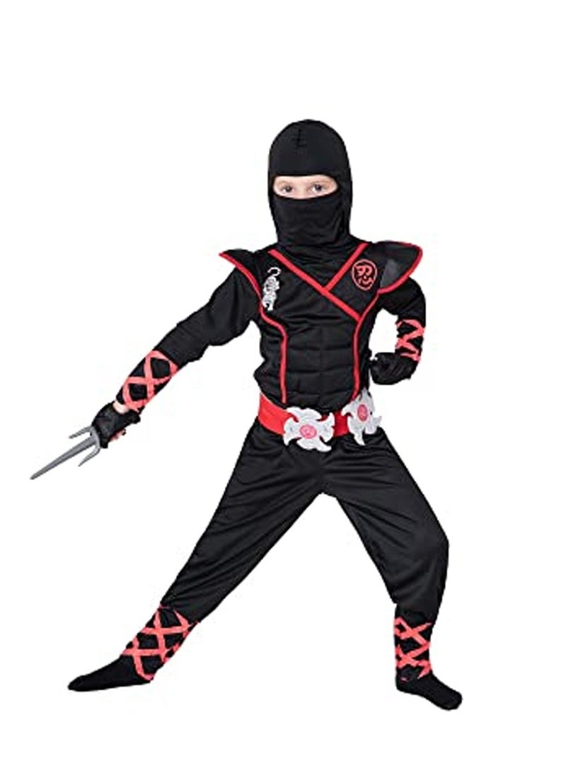 Creations Ninja Costume for Kids, Deluxe Ninja Costume for Boys Dress Up