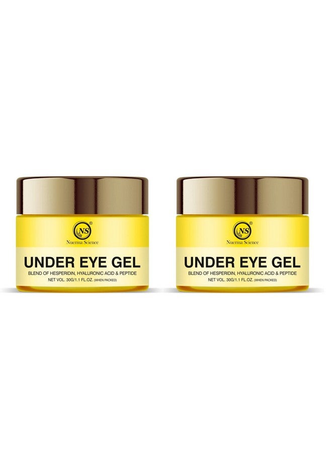 Under Eye Gel For Reduce Dark Circles, Wrinkles, Fine Lines & Provide Lightening Moisturize Skin Tone With Peptide, Hyaluronic Acid, Vitamin C (Pack Of 2, 30 Gm Each)