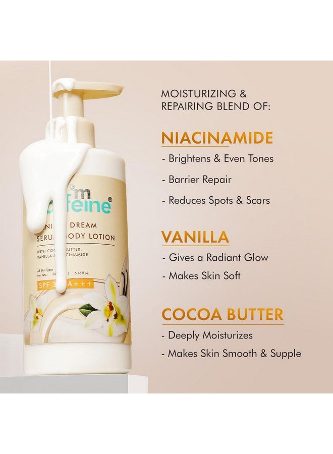 Vanilla Dream Serum Body Lotion Spf 30 Pa+++ For Women And Men | Sunscreen Body Lotion With Niacinamide & Cocoa Butter | Lightweight & Fast Absorbing 2 In 1 Body Lotion With Spf 200Ml