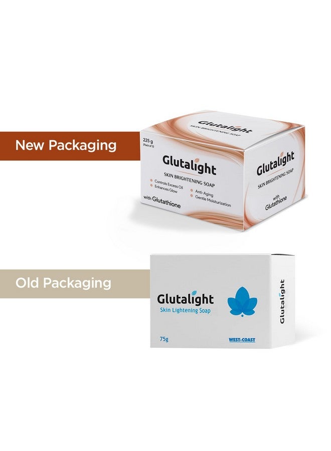 Skin Lightening Soap With 1% Glutathione |Reduces Dark Spots, Age Marks |For Skin Brightening 75Gm (Pack Of 3)