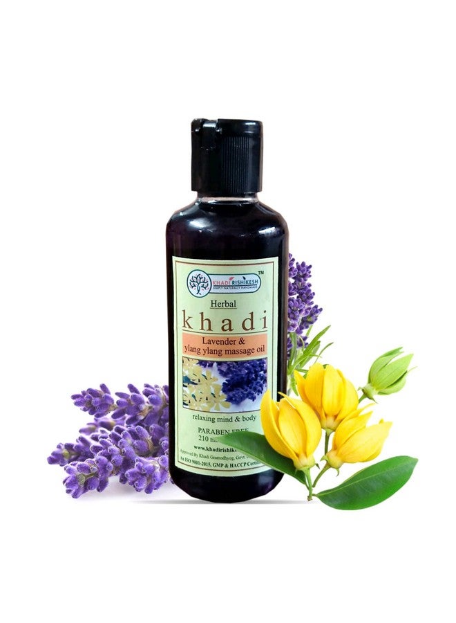 Herbal Lavender Massage Oil For Full Body Massage,Stress Relief,Skin Birghtening,Relief Pain,Skin Lightening & Wrinkle Reduction.Sls & Paraben Free 210Ml,Women/Men With Keychain Free