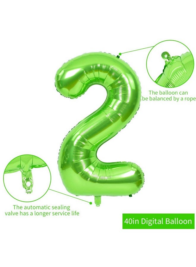 Large Green Numbers Balloons 0 9 Number 2 Helium Balloons Foil Big Number Balloons For Birthday Party Anniversary Supplies Decorations