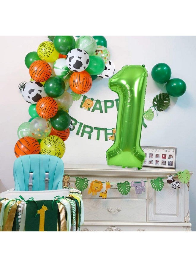 Large Green Numbers Balloons 0 9 Number 2 Helium Balloons Foil Big Number Balloons For Birthday Party Anniversary Supplies Decorations