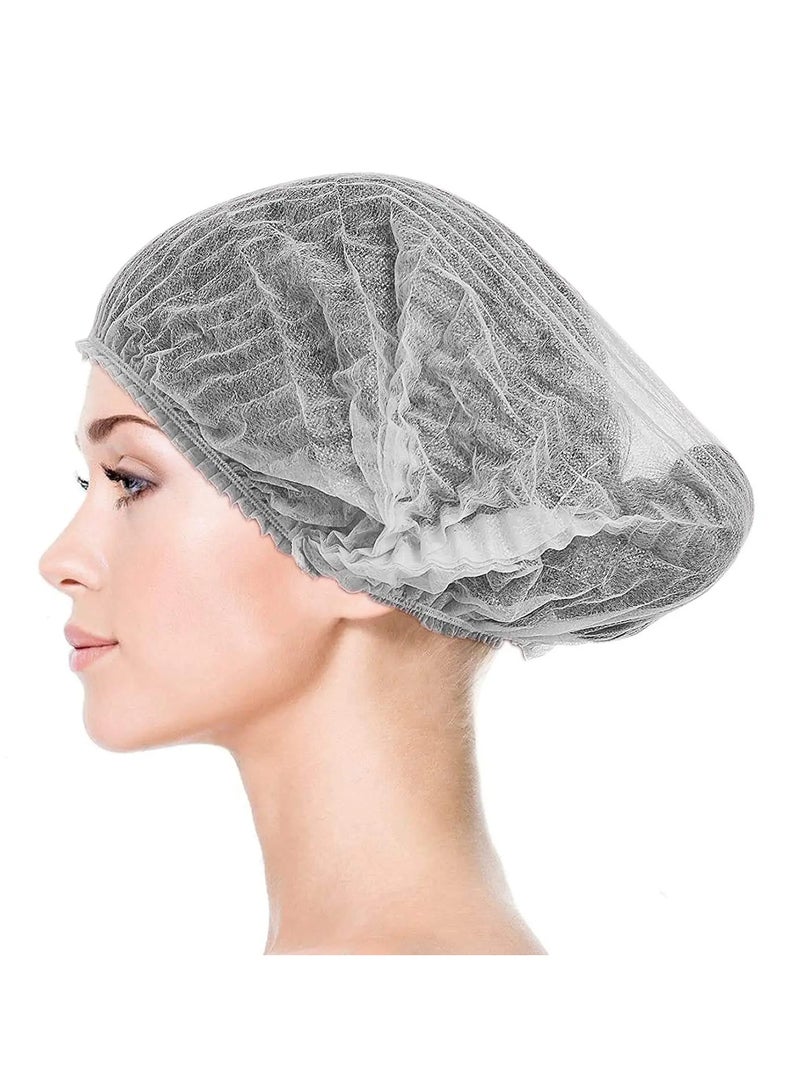 Disposable Bouffant Cap Non Woven White Disposable Mob Cap Head Cover Surgical Doctor Hat Bouffant Medical Dust Caps Clip Strip