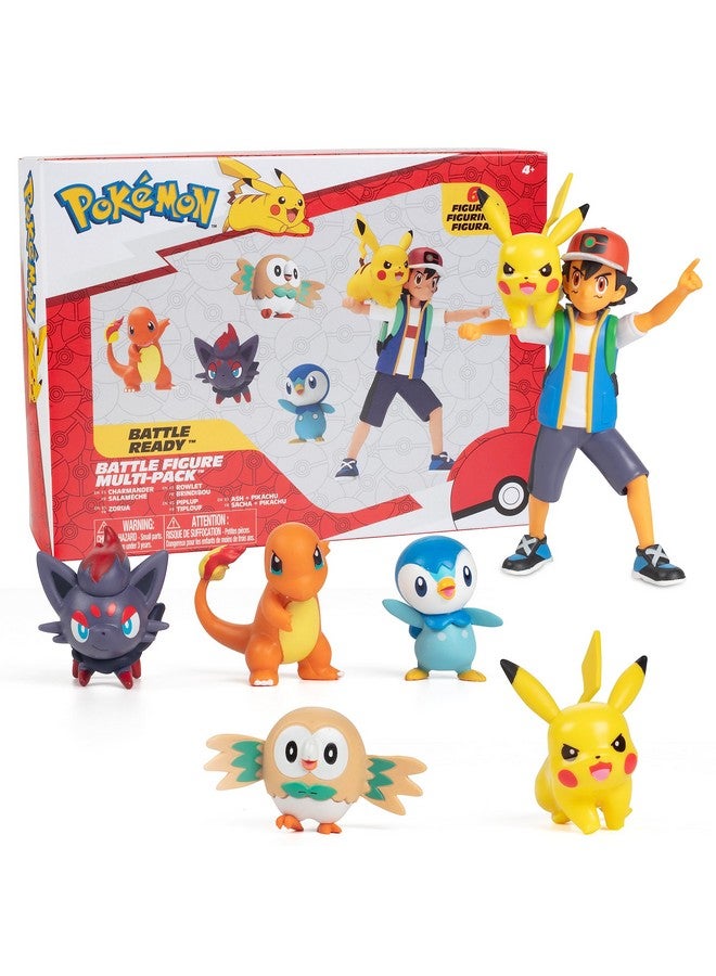 Pokémon Battle Ready! Figure Set, 6 Pieces Includes 4.5