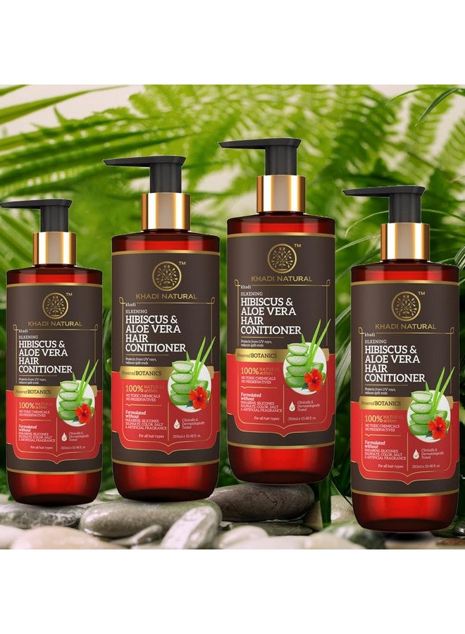 Hibiscus & Aloe Vera Hair Conditioner|Moisturizes Hair Strands| Adds Natural Silkiness To Hair|Paraben And Silicones Free| Suitable For All Hair Types|Pack Of 4 | (310 * 4) (1240 Ml)