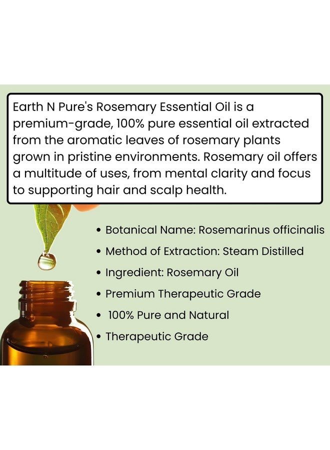 Rosemary Essential Oil For Hair Growth, Natural & Therapeutic Grade Pack Of 2 | 100 Ml