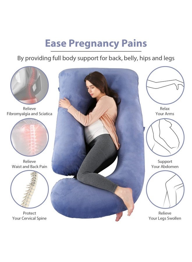 Pregnancy Pillow 57 Inches U Shaped Maternity Pillow With Removable Cover Full Body Pillow Support For Back Hips Legs Belly