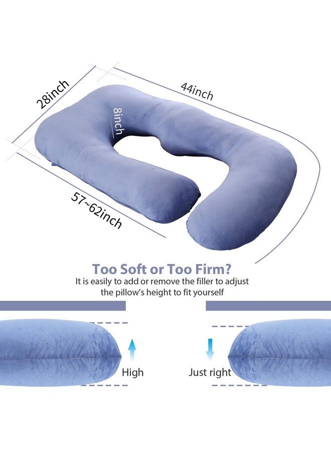 Pregnancy Pillow 57 Inches U Shaped Maternity Pillow With Removable Cover Full Body Pillow Support For Back Hips Legs Belly