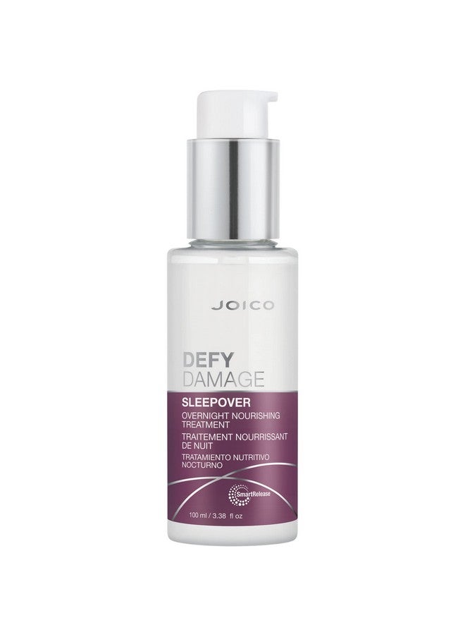 Defy Damage Sleepover Overnight Nourishing Treatment Instantly Softens & Smooths Strengthen Bonds Reduce Breakage & Split Ends No Rinse Formula With Arginine & Keratin 3.38 Oz