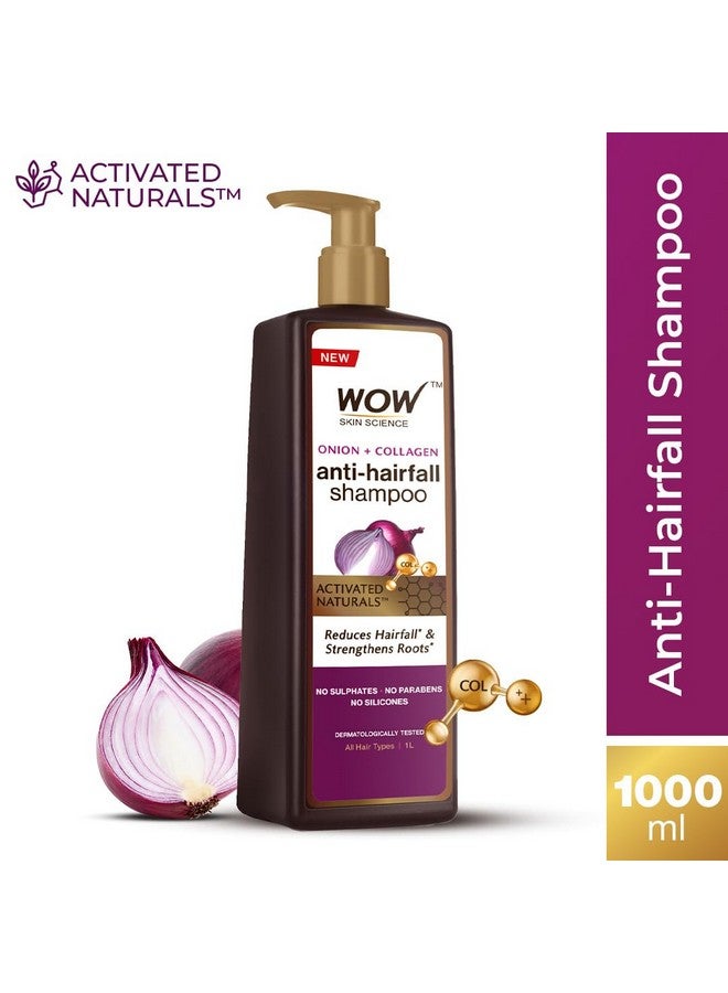 Onion Oil Shampoo With Red Onion Seed Oil Extract, Black Seed Oil & Provitamin B5 | Controls Hair Fall | Helps Strengthen Hair | No Sulphate No Paraben | For Men & Women 1Ltr