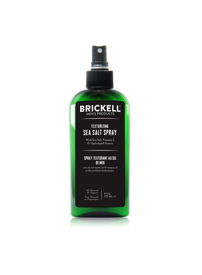 Brickell Men'S Texturizing Sea Salt Spray For Men Natural & Organic Alcoholfree Lifts And Texturizes Hair For A Beach Or Surfer Hair Style 6 Ounce