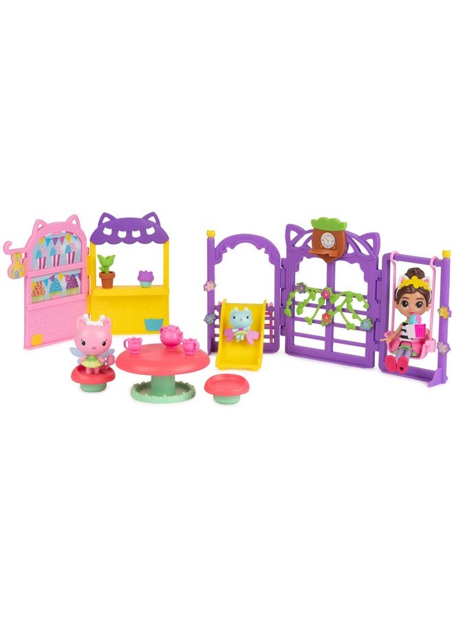 Gabby’S Dollhouse, Kitty Fairy Garden Party, 18 Piece Playset With 3 Toy Figures, Surprise Toys & Dollhouse Accessories, Kids Toys For Girls & Boys 3+