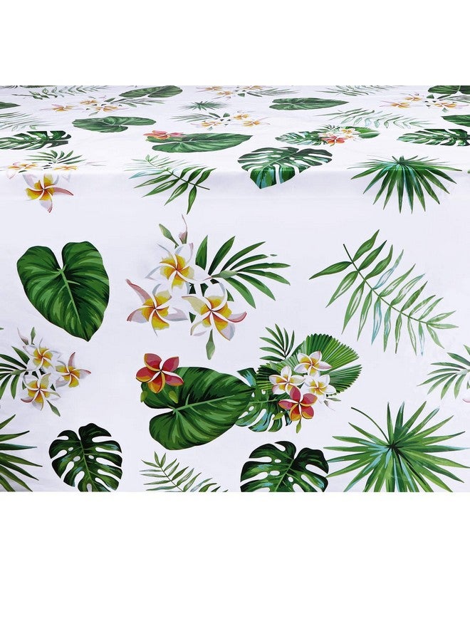 3 Pack Hawaiian Luau Tablecloths For Party Decoration Hawaii Disposable Plastic Rectangular Table Covers Aloha Tropical Palm Leaves Table Cloth Summer Beach Kids Birthday Cocktail Party Supplies