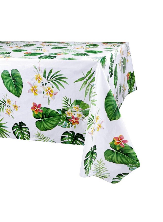 3 Pack Hawaiian Luau Tablecloths For Party Decoration Hawaii Disposable Plastic Rectangular Table Covers Aloha Tropical Palm Leaves Table Cloth Summer Beach Kids Birthday Cocktail Party Supplies