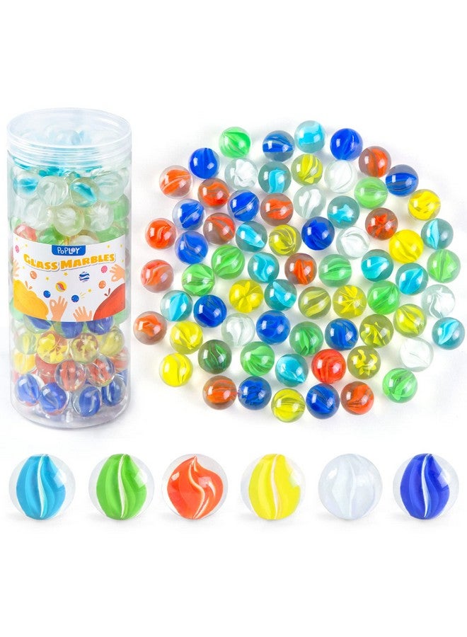 115Pcs Colorful Glass Marbles 5/8 Inch Marbles Bulk Cat Eyes Marbles For Marble Games Vase Fillers