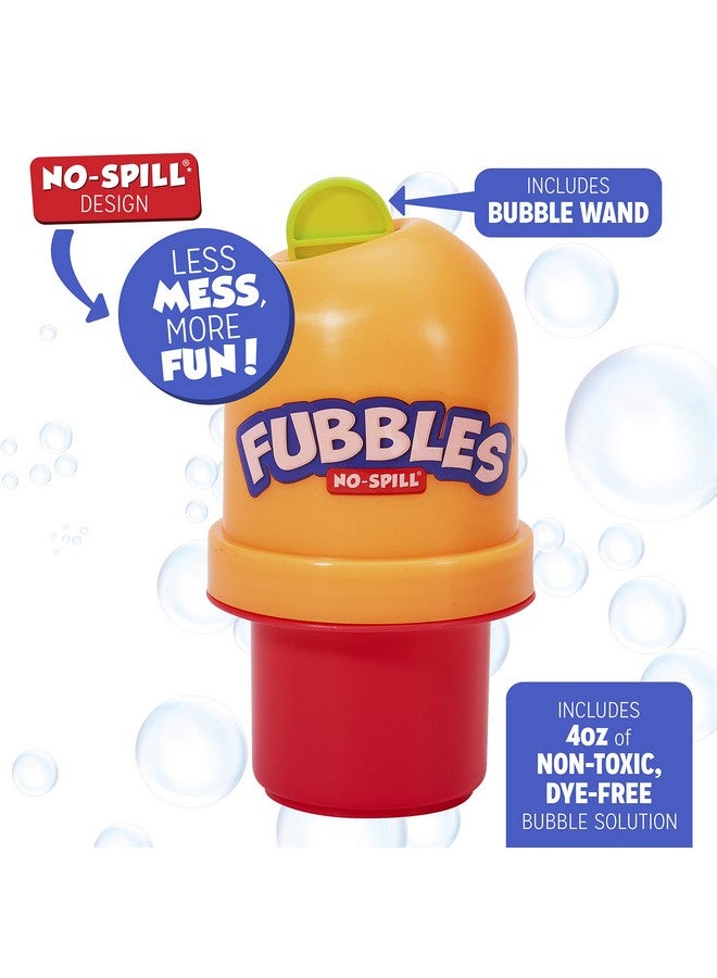 Fubbles Bubbles No Spill Bubbles Tumbler Bubble Toy For Babies Toddlers And Kids Of All Ages Includes 4Oz Bubble Solution And Bubble Wand (Tumbler Colors May Vary)