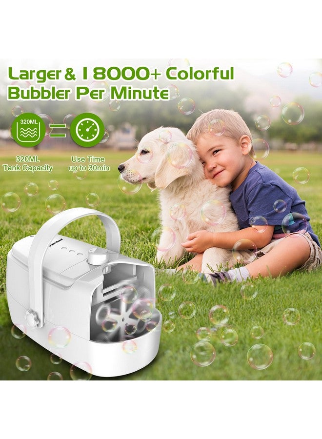 Bubble Machine Durable Automatic Bubble Blower 18000+ Big Bubbles Per Minute Bubbles For Kids Toddlers Bubble Maker Operated By Plugin Or Batteries Bubble Toys For Indoor Outdoor Birthday Party