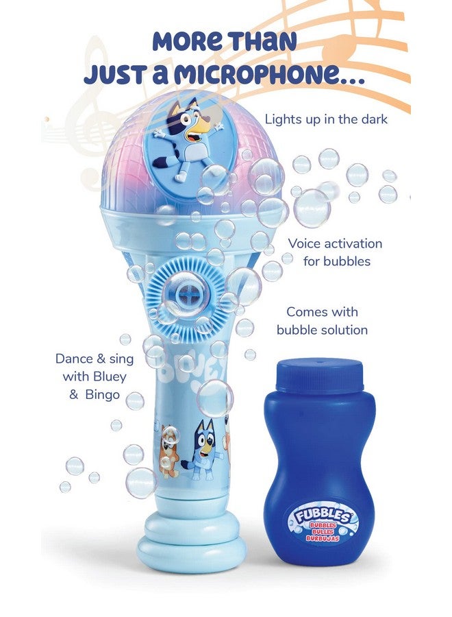 Bluey Dance Mode Bubble Machine And Toy Microphone Bluey Toy For Baby Toddlers And Kids Includes Bubble Solution