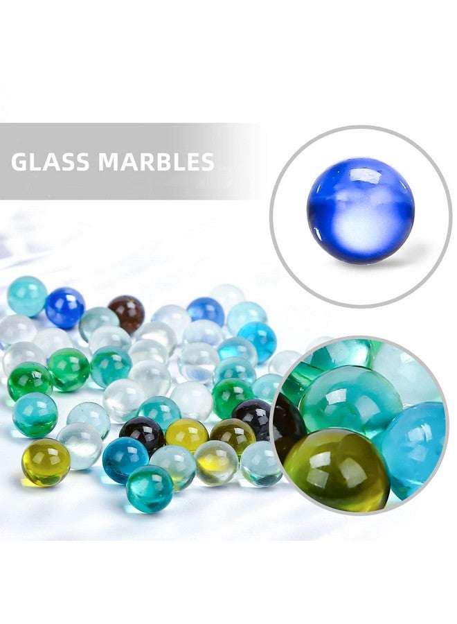 50 Pcs Beautiful Player Marbles Bulk For Marble Games Multiple Colors(1 Whistle For Free)