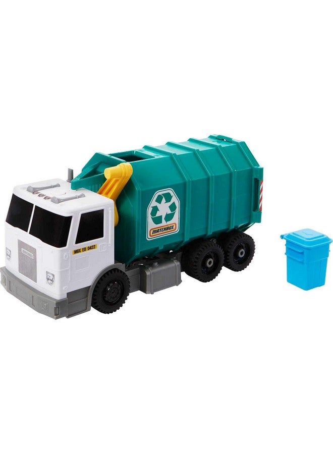 15 Inch Recycling Truck, Lights & Sounds, Toy Cards For Kids Made From 80% Iscc Certified Plastic* (*Mass Balance Approach)