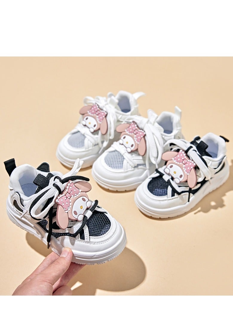 Children's Sports Shoes, Cartoon White Shoes, Summer And Autumn New Styles, Cute And Fashionable, Trendy For Middle-Aged And Young Children