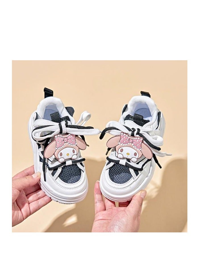 Children's Sports Shoes, Cartoon White Shoes, Summer And Autumn New Styles, Cute And Fashionable, Trendy For Middle-Aged And Young Children