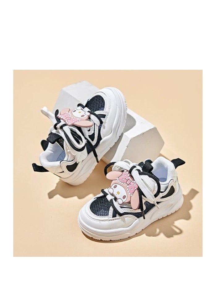 Children's Sports Shoes, Cartoon White Shoes, Summer And Autumn New Styles, Cute And Fashionable, Trendy For Middle-Aged And Young Children