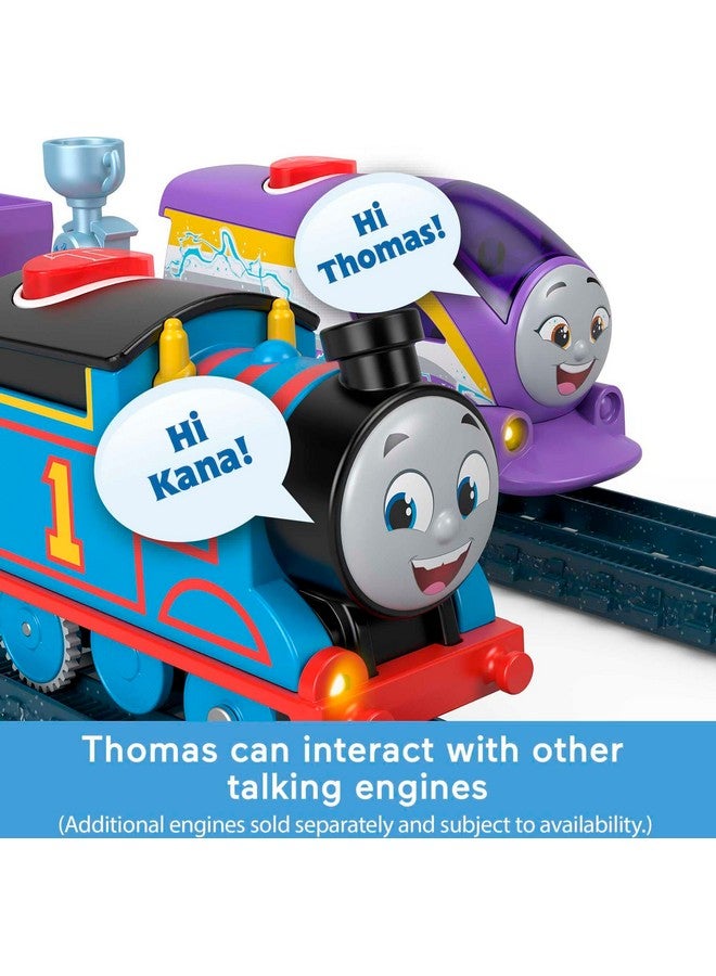 Motorized Toy Train Talking Thomas Engine With Sounds & Phrases Plus Cargo For Preschool Kids Ages 3+ Years