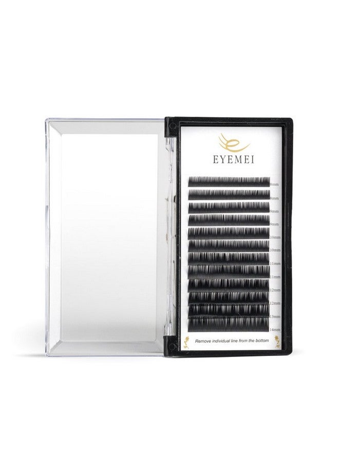 Eyelash Extensions 0.18 Individual D Curl 8 15Mm Lash Extensions Semi Permanent Natural Thickness Silk Application For Professional Salon Mink Eyelash Extensions Use By Eyemei (0.18 D Mix)