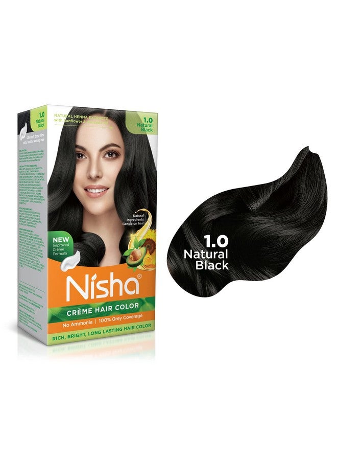 Crème Hair Color Natural Black Hair Color For Men And Women Long Lasting Ammonia Free Hair Color Natural Look Hair Color With Henna Extracts Pack Of 3 …