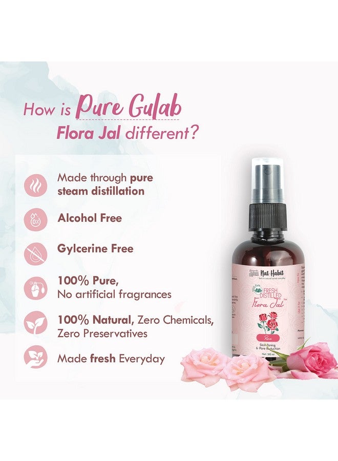 Ready-To-Apply Henna Paste & Flora Jal - Gulab Jal Toner For Pore Refining - The Ideal Combo For Hair Deep Conditioning & Hair Fall With Rich Dark Brown Color (Combo Pack Of 3)