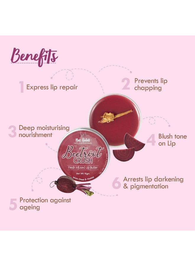 Ready-To-Apply Henna Paste & Beetroot Crush Lip Butter - Lip Balm The Ideal Combo For Conditioned Hair, Healthy Scalp, Lip Care & Hair Fall With Rich Dark Brown Color (Combo Pack Of 3)