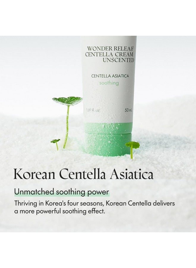 Centella Unscented Cream, Korean Centella, For All Skin Types, Soothing, Facial Cream For Face, K Beauty, Korean Skin Care, 50Ml 1.7 Fl.Oz